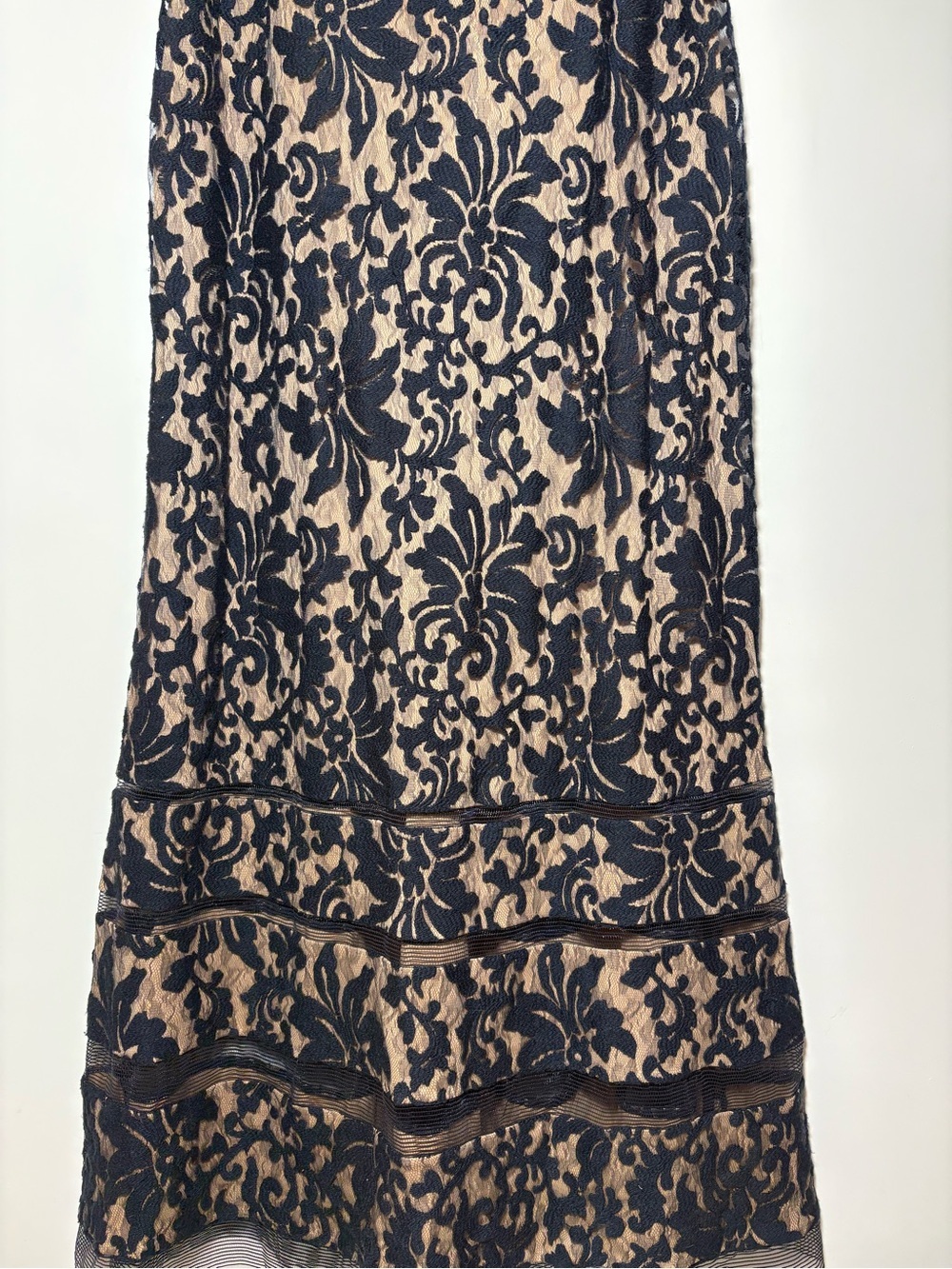 Tadashi Shoji Maxi Dress Women’s 16 Blue Gown Lace Mermaid Evening Victorian - Picture 8 of 15